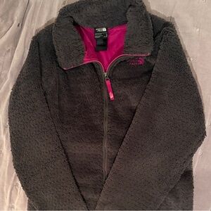The North Face Charcoal and Magenta Fleece Jacket